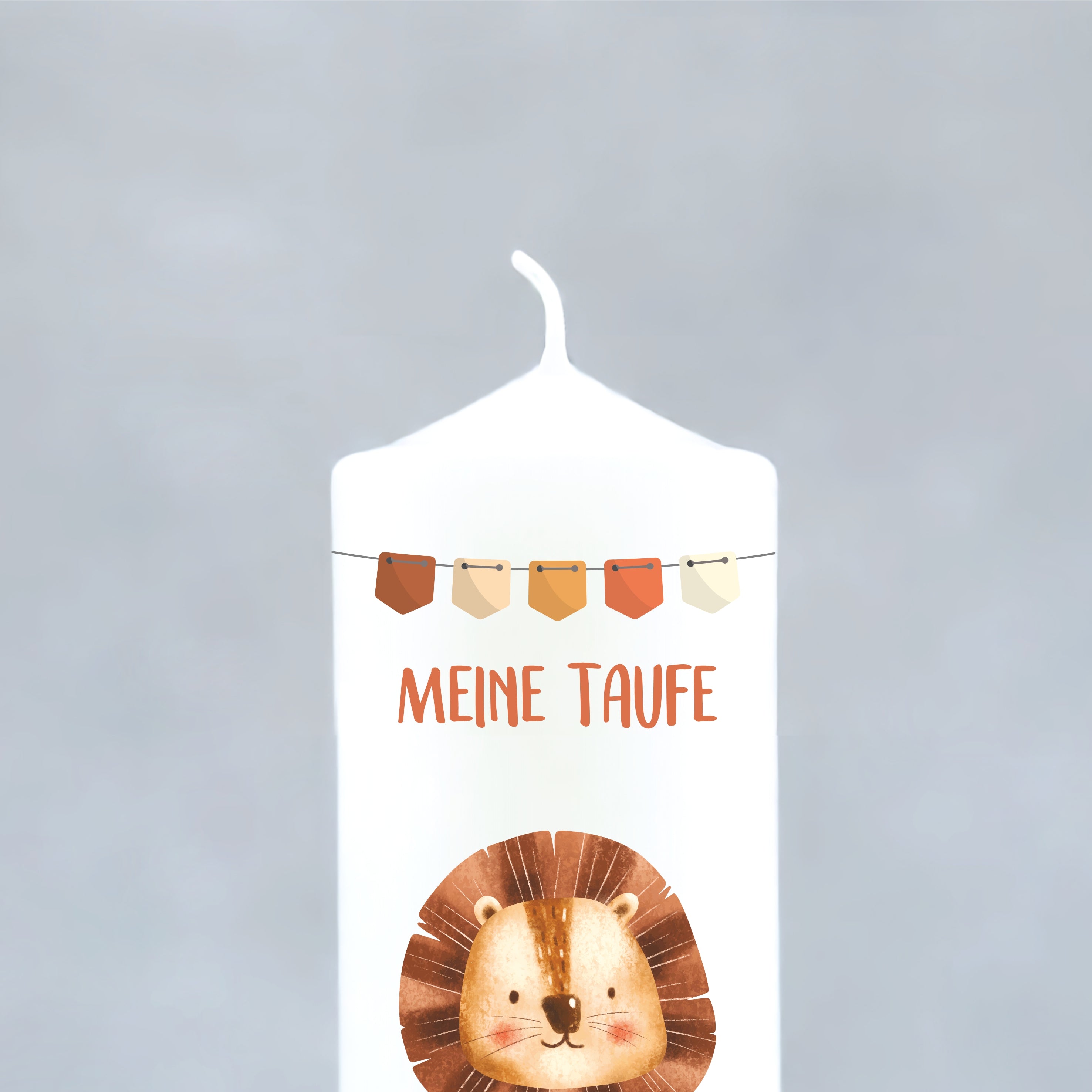 Taufkerze Löwe für Jungen | kerzeundco.de