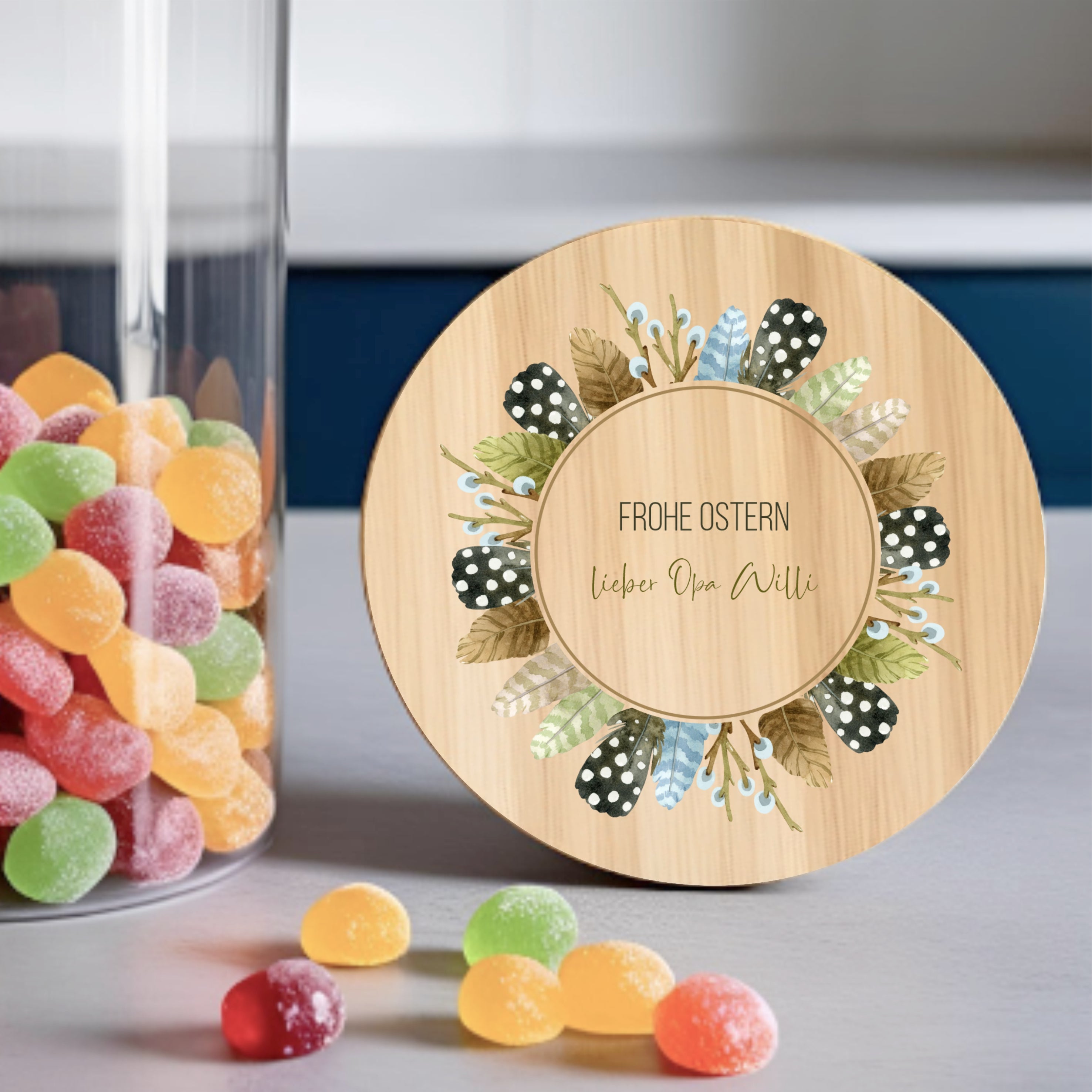 Vorratsglas | Osterfedern