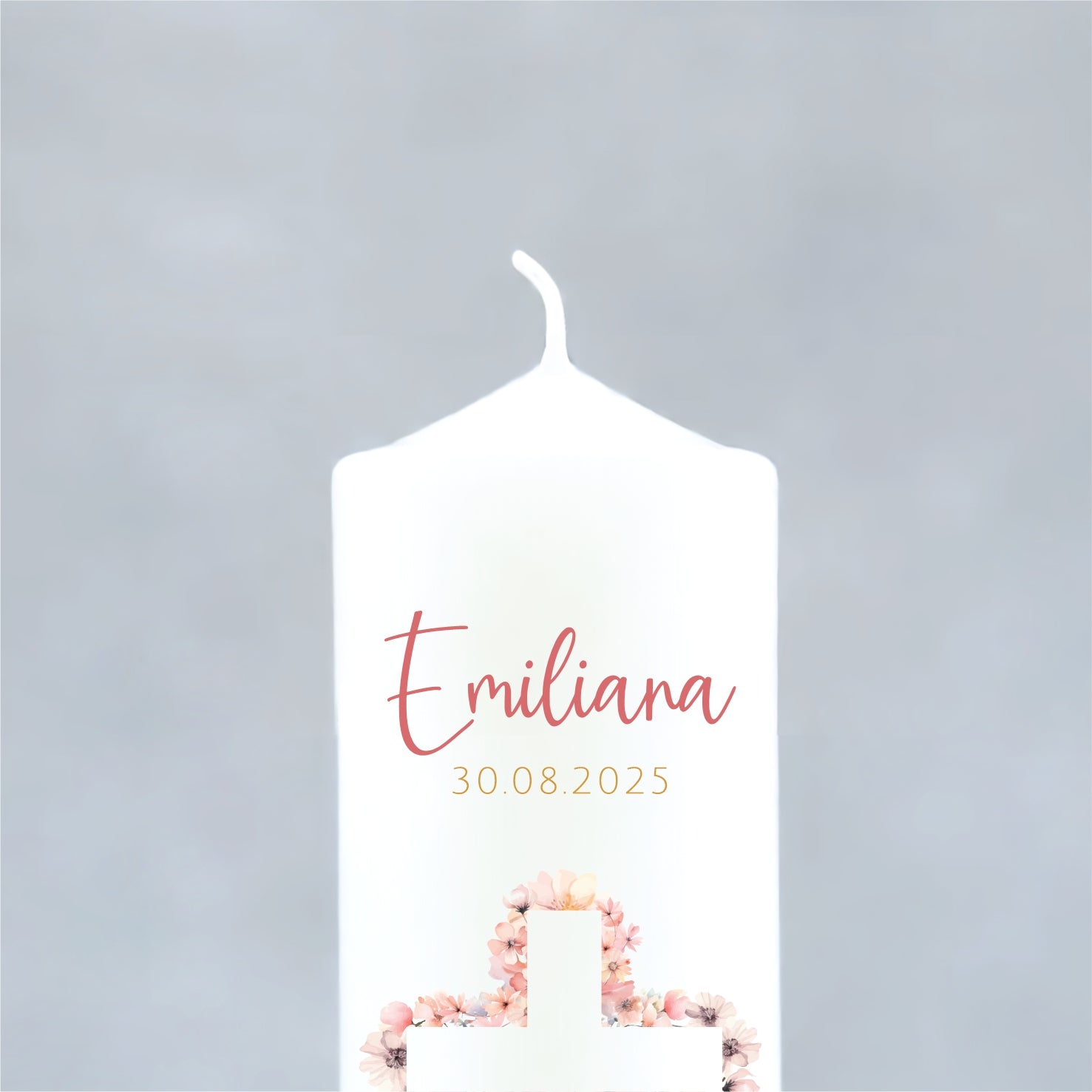 Taufkerze | Blumenkreuz / ♀
